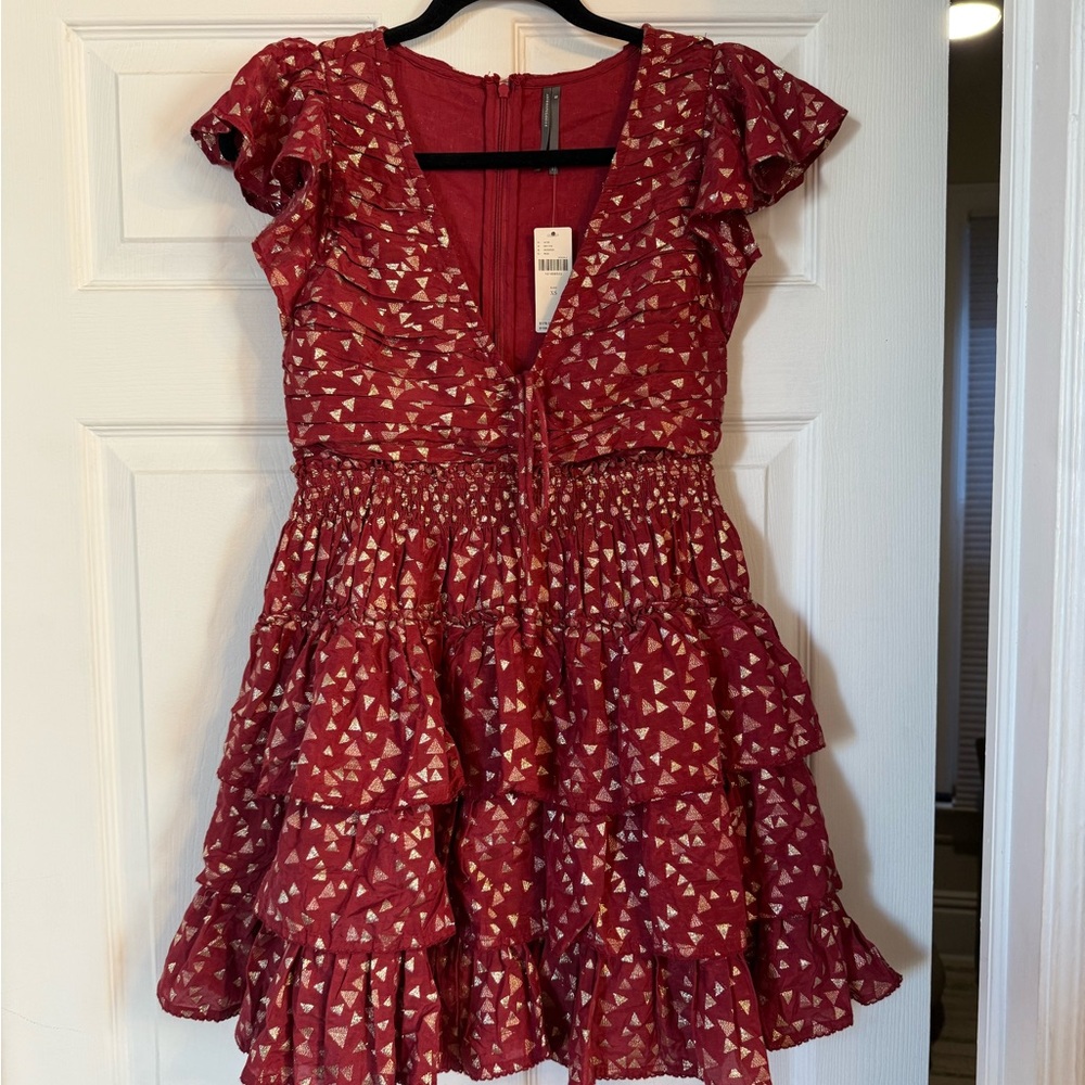 NEW! Anthropologie ruffled mini dress